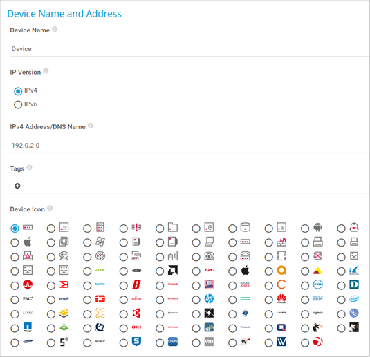 Device Name and Address