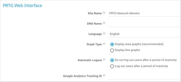PRTG Web Interface